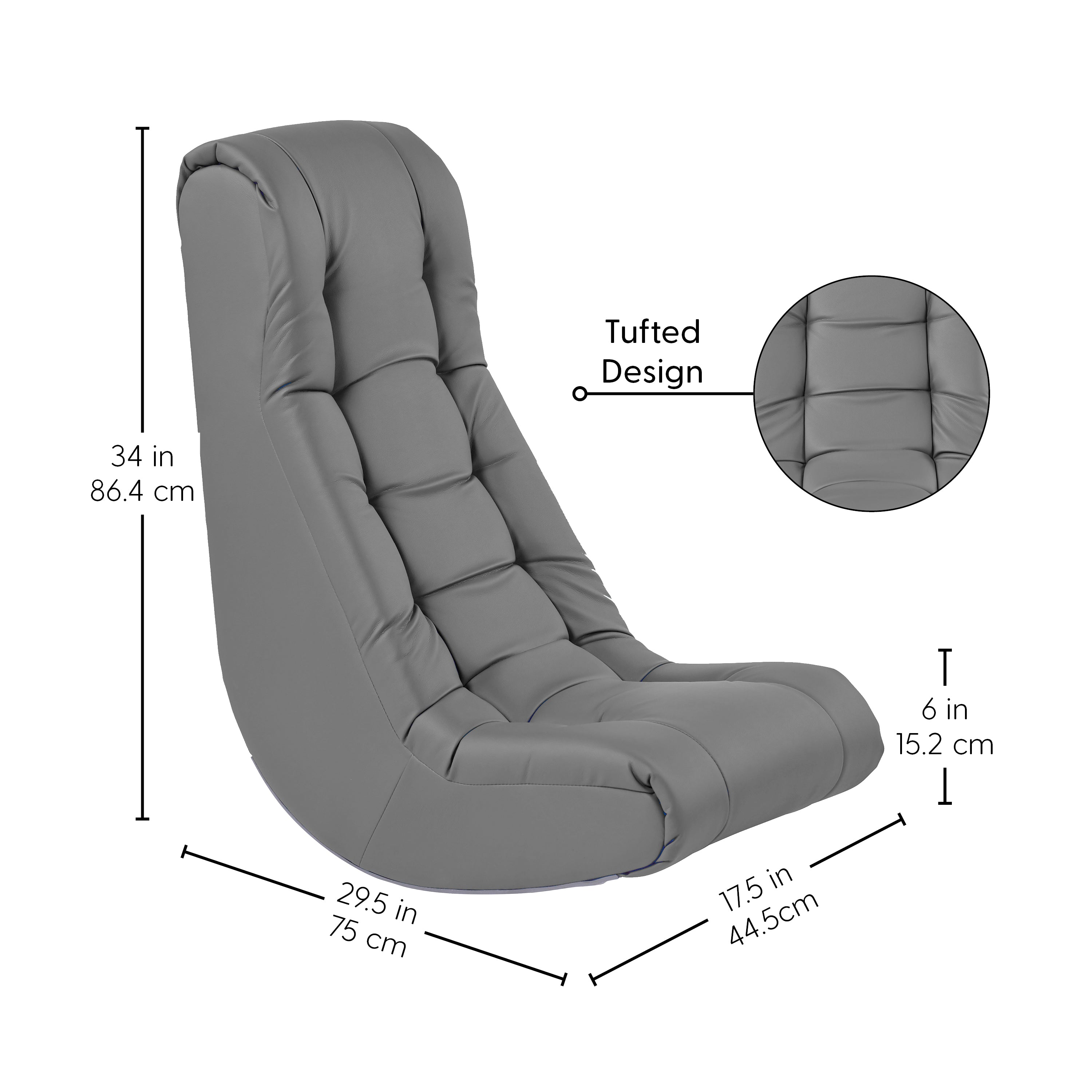 Tufted Soft Rocker - Gray