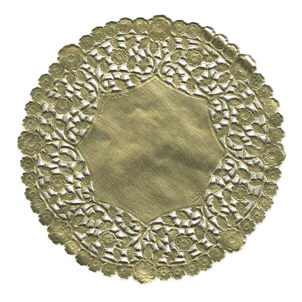 Doilies - Round 12 ct., 8" Gold