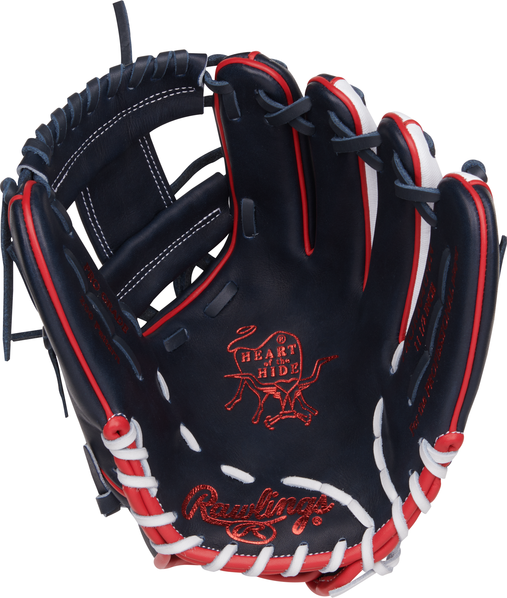 Rawlings Heart Of The Hide With Contour Technology 11.5-Inch Baseball Glove  - Right Hand Thrower - Navy