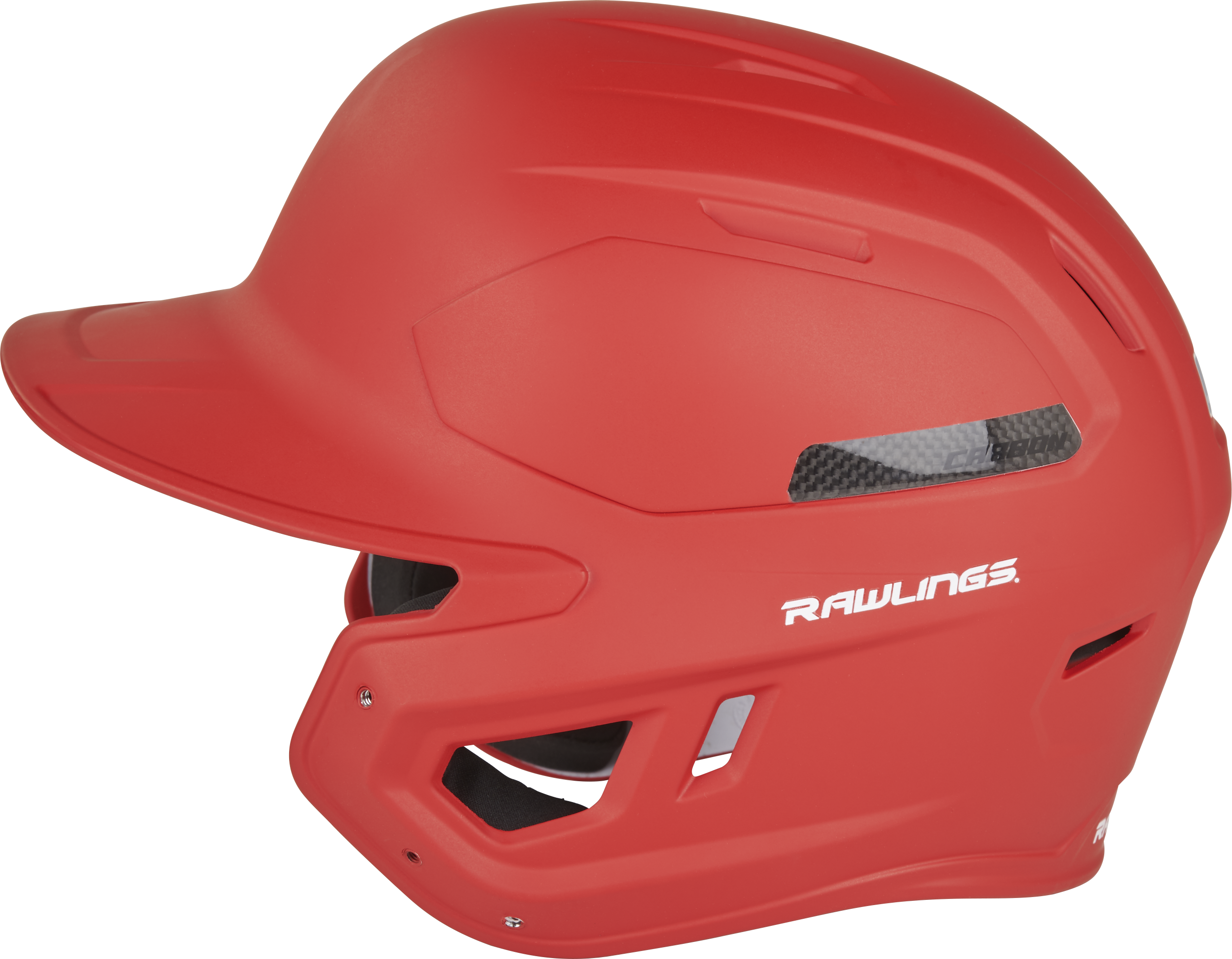 Rawlings Mach Carbon Adult 1-Tone Baseball Helmet - Small - Scarlet