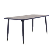 Adapte 30" x 60" Rectangle Thermofused Activity Table with Adjustable Tapered Legs - Gray/Navy