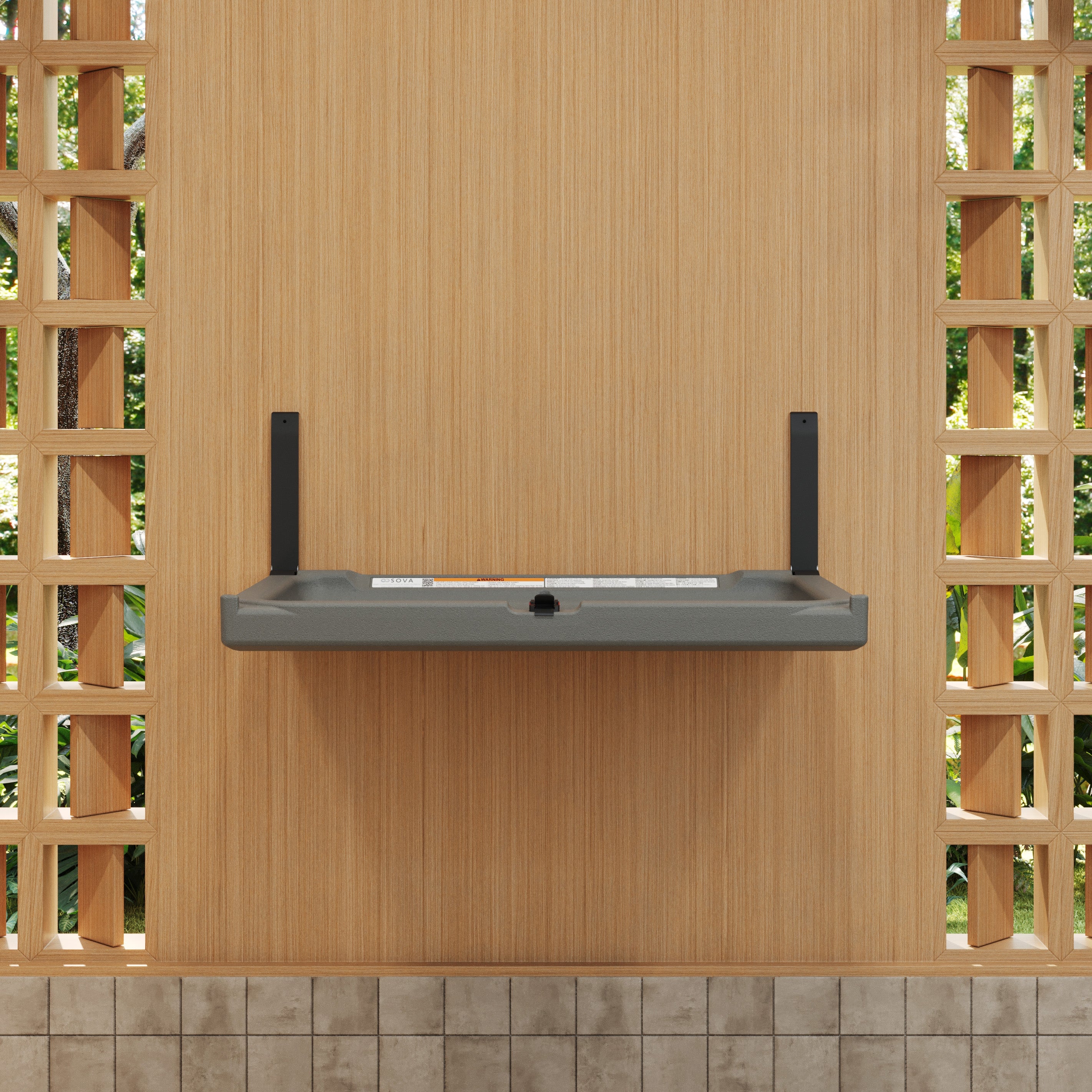 Element Horizontal Baby Changing Station - Dark Gray