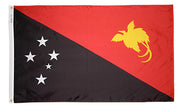 Papua-New-Guinea Flag 4x6 ft. Nylon SolarGuard Nyl-Glo 100% Made in USA to Official United Nations Design Specifications.