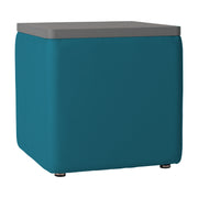 Pro Series Upholstered 18" x 18" Square Ottoman Table 18" Height - Teal/Cosmic Strandz