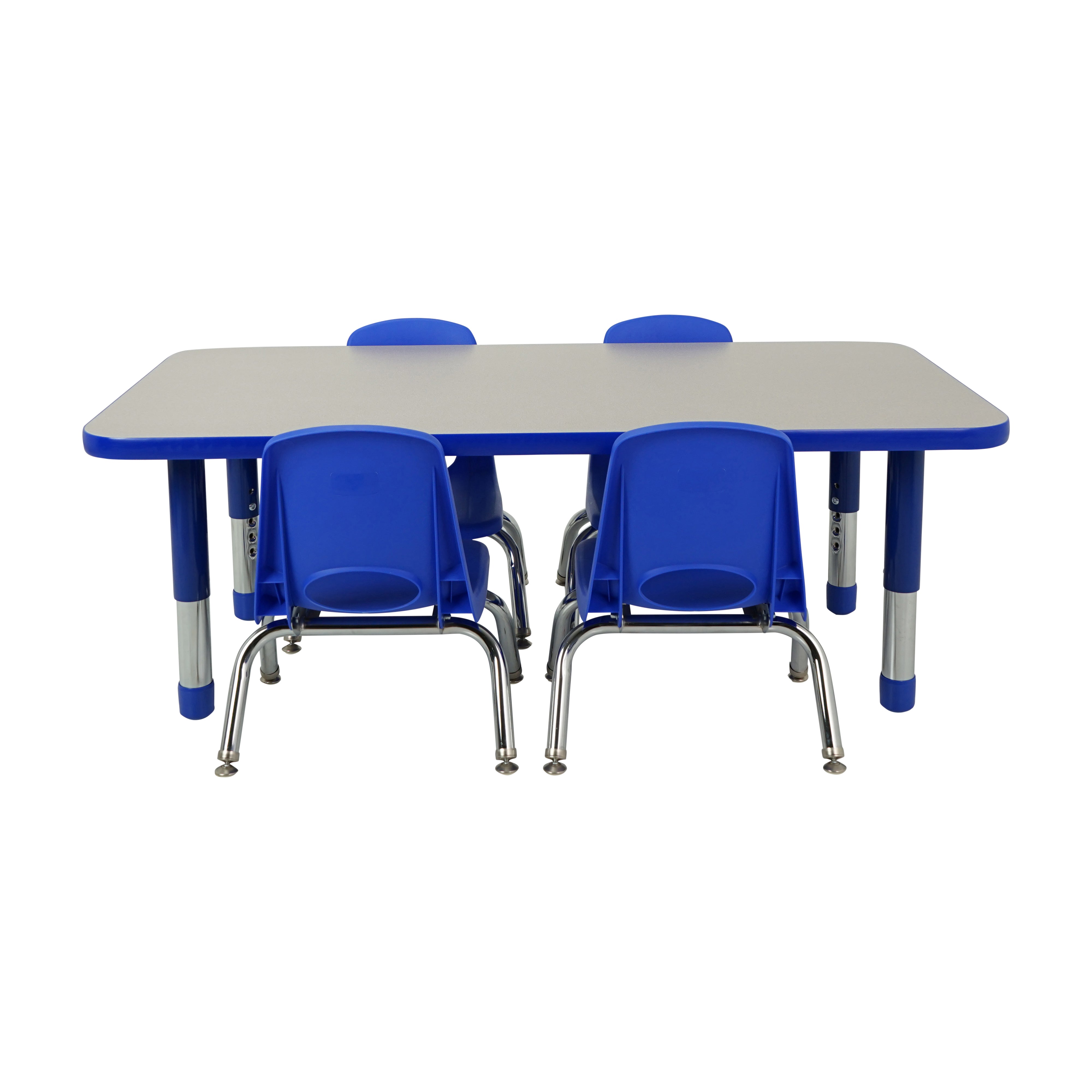 8" Stack Chair with Swivel Glides - Blue