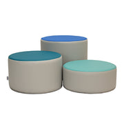 SoftScape 15" Round Ottomans, 3-Piece - Contemporary