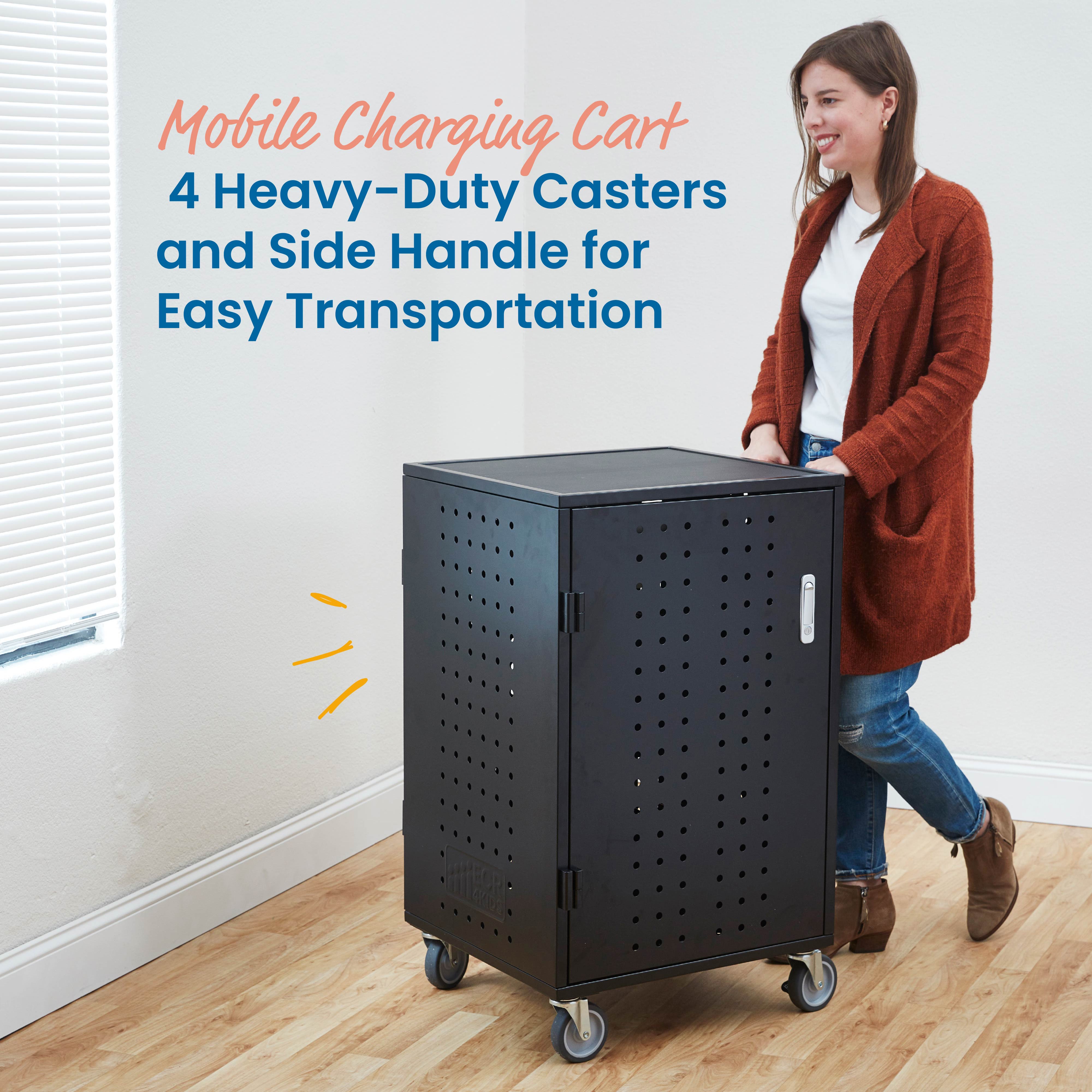 30-Bay Charging Cart - Black