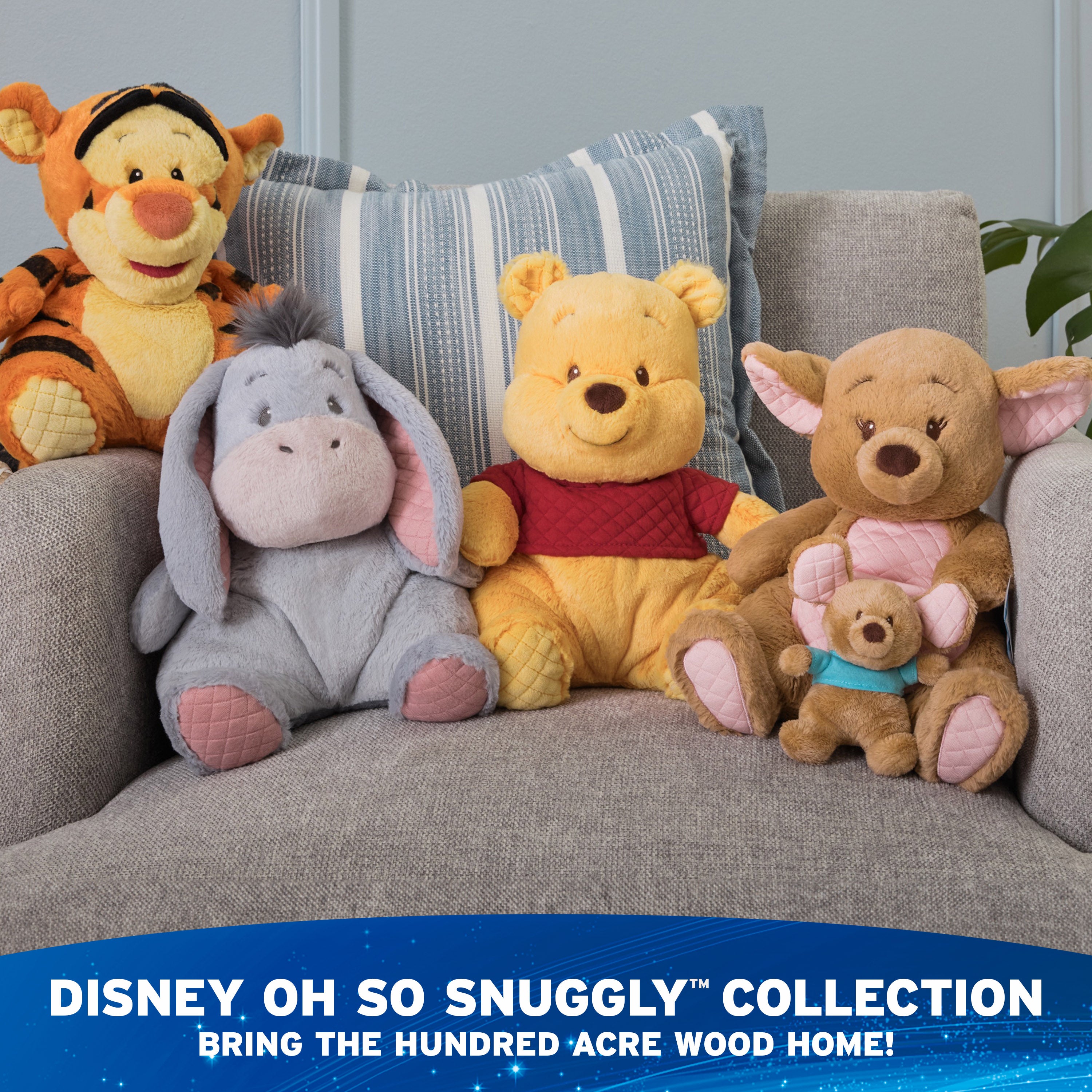 GUND Disney Official Eeyore Oh So Snuggly Plush, Winnie the Pooh, Eeyore Donkey Stuffed Animal for Ages 1 and Up, Grey, 12.5”