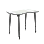 Adapte 25" x 37" Bowtie Dry-Erase Activity Table with Adjustable Tapered Legs - Whiteboard/North Sea