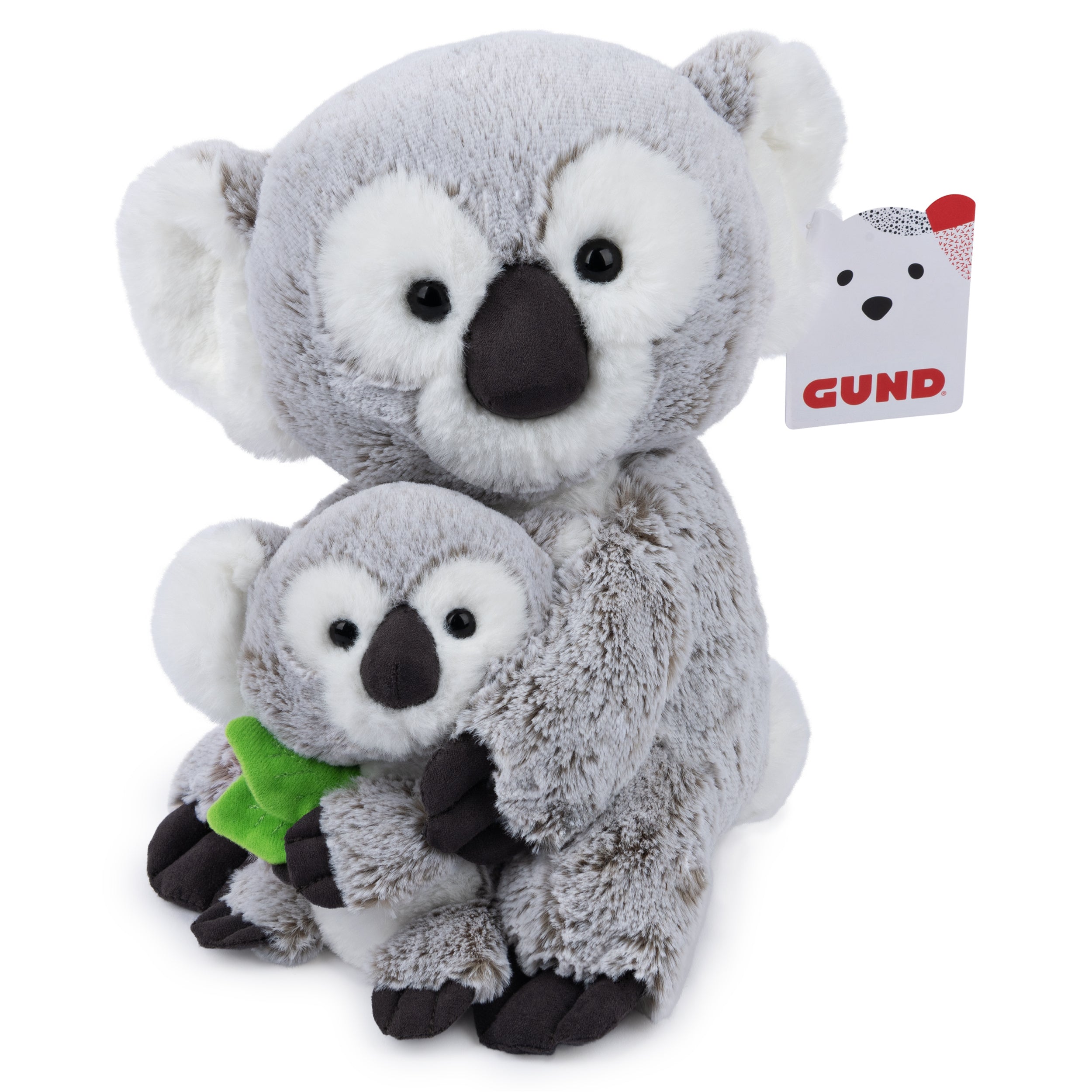 GUND Zozo the Koala Bear with Joey Plush, Stuffed Animal for Ages 1 and Up, Gray/White, 10”
