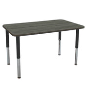 30" x 48" Rectangle La Madera Activity Table with Adjustable Super Legs - Gray Wood/Black