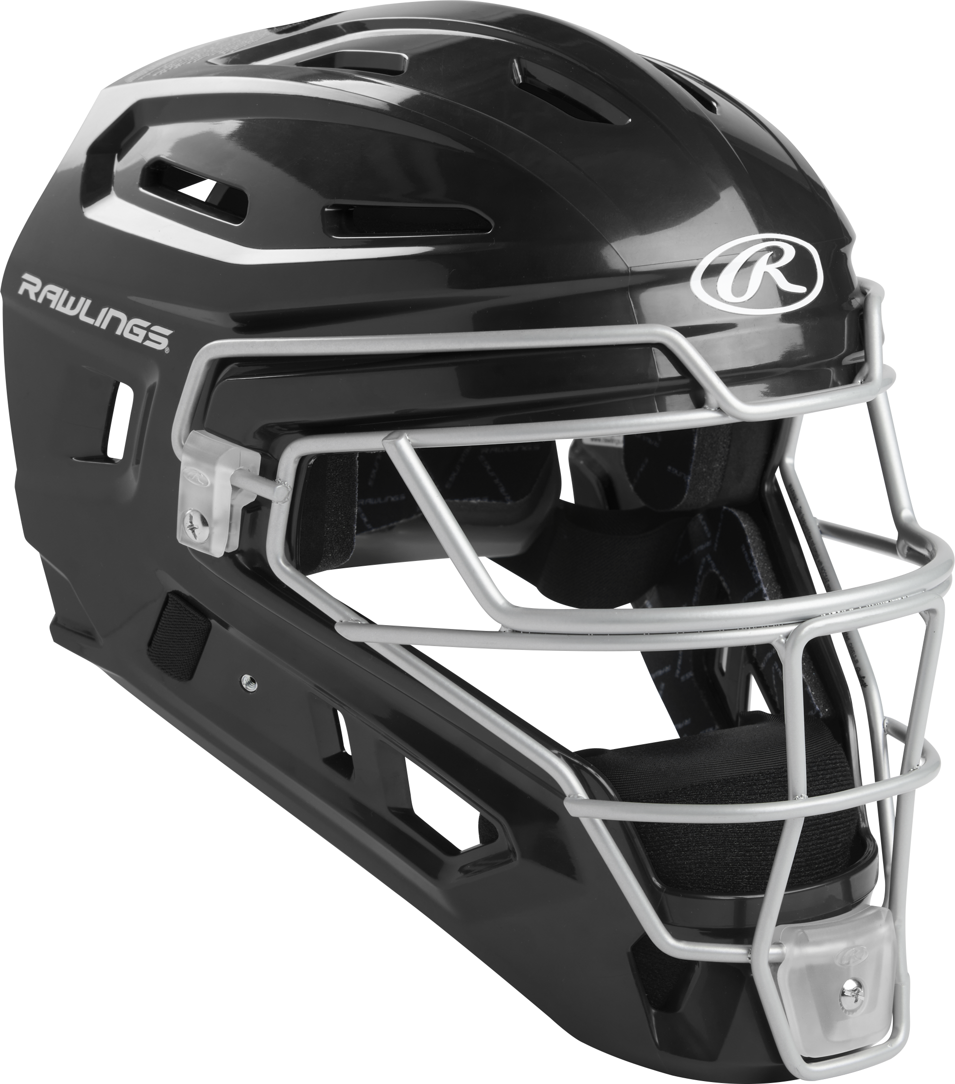 Rawlings Renegade Series Senior Catchers Helmet - Black/Silver