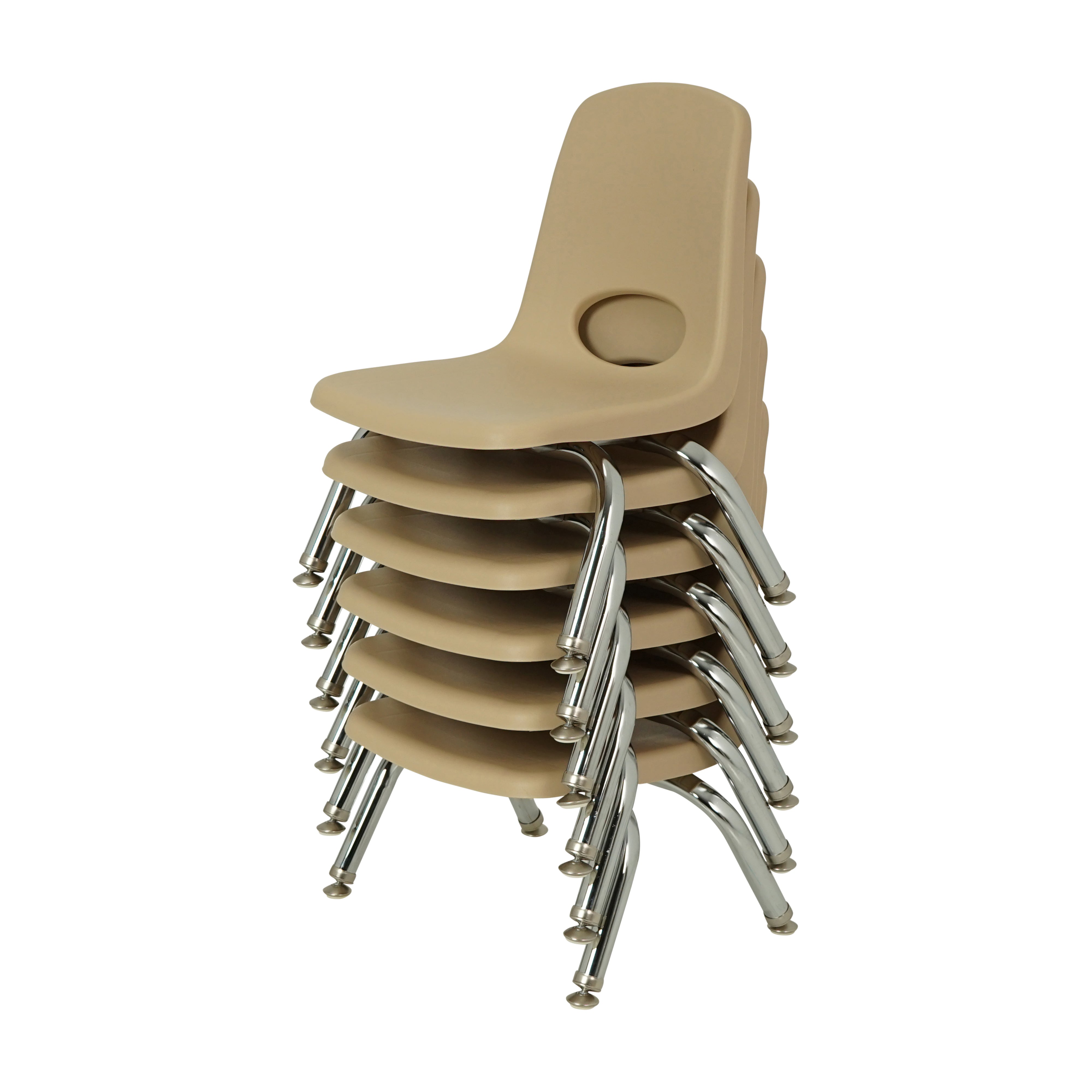 8" Stack Chair with Swivel Glides - Sand