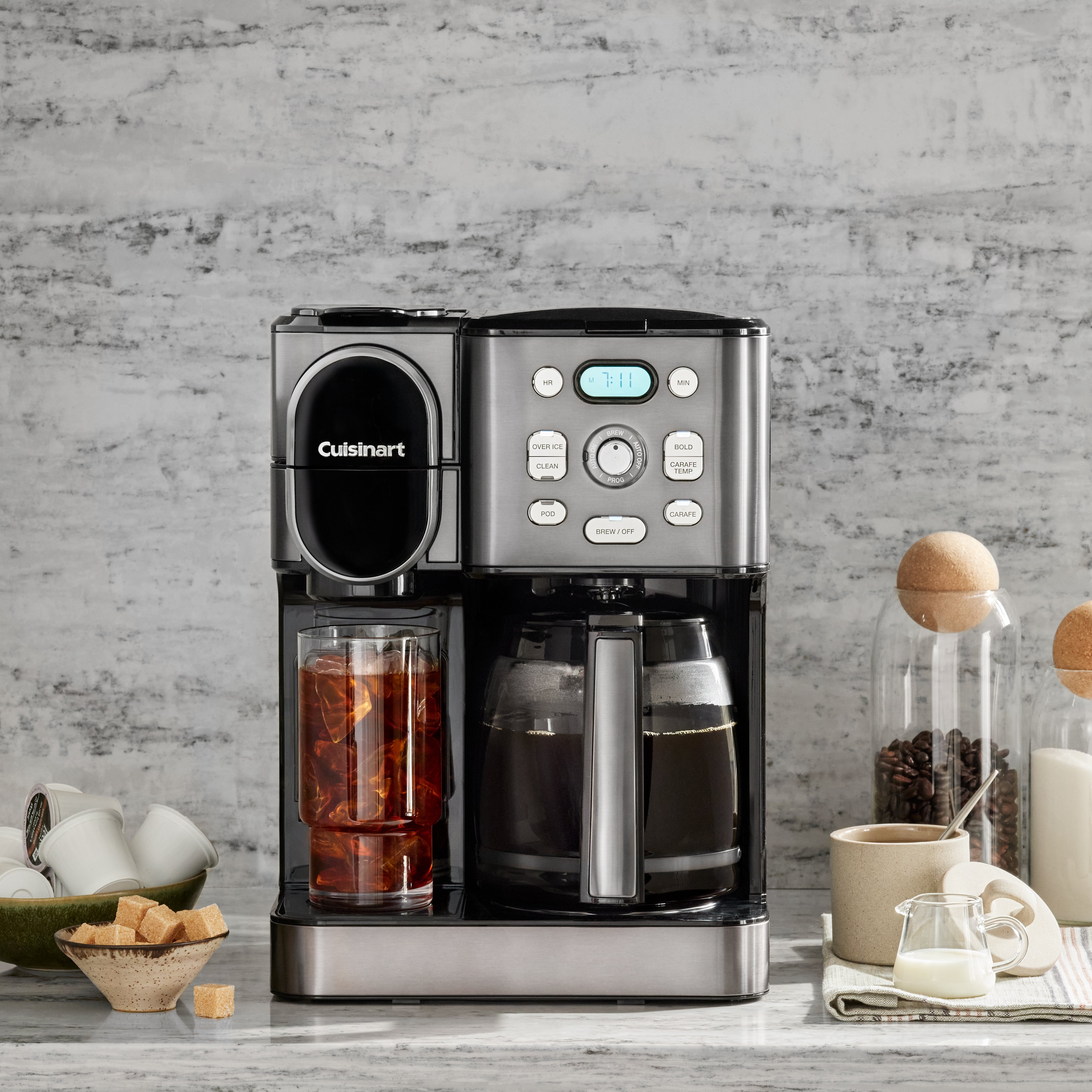 Coffee Center® 2-in-1 Coffee Maker Black Stainless