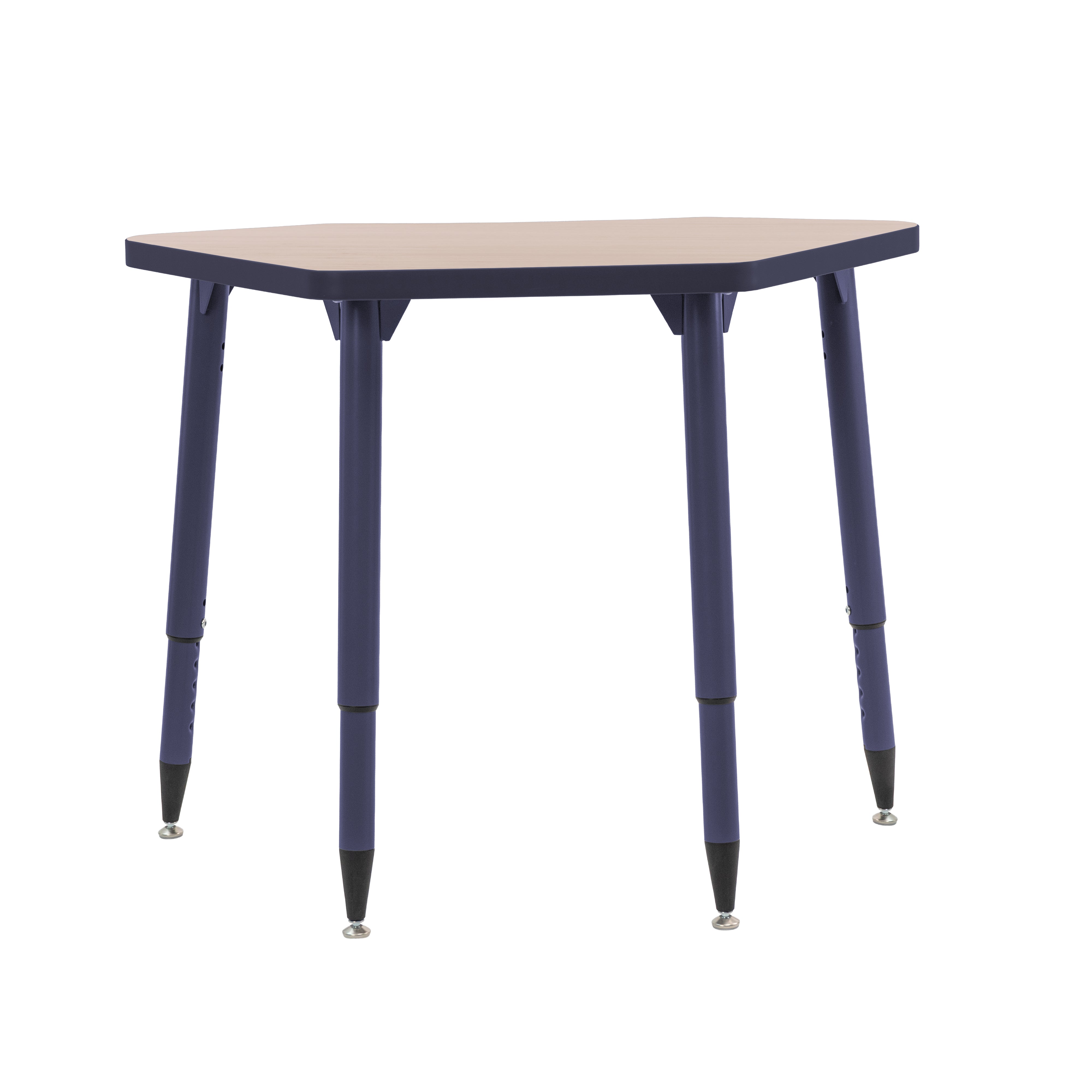 Adapte 24" x 36" Petal Thermofused Activity Table with Adjustable Tapered Legs - Asian Sand/Navy