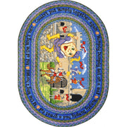 Humpty Dumpty 7'8" x 10'9" Oval area rug in color Multi