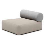 Jaxx Tybee Large Outdoor Lounge w/ Bolster - Sunbrella Pearl