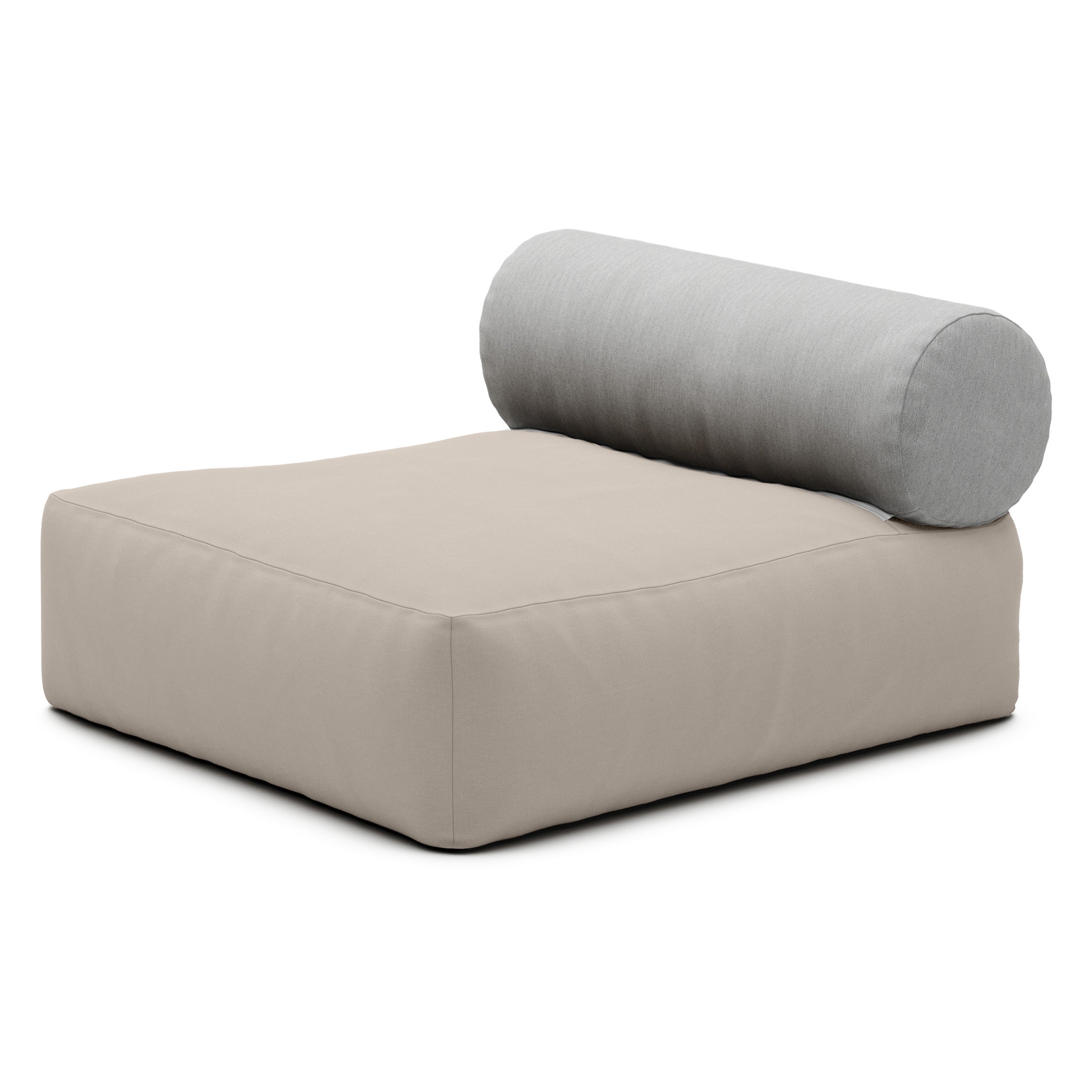 Jaxx Tybee Large Outdoor Lounge w/ Bolster - Sunbrella Pearl