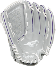 Rawlings Sure Catch Youth Series 12.5-Inch Softball Glove - Right Hand Thrower - Gray/Purple