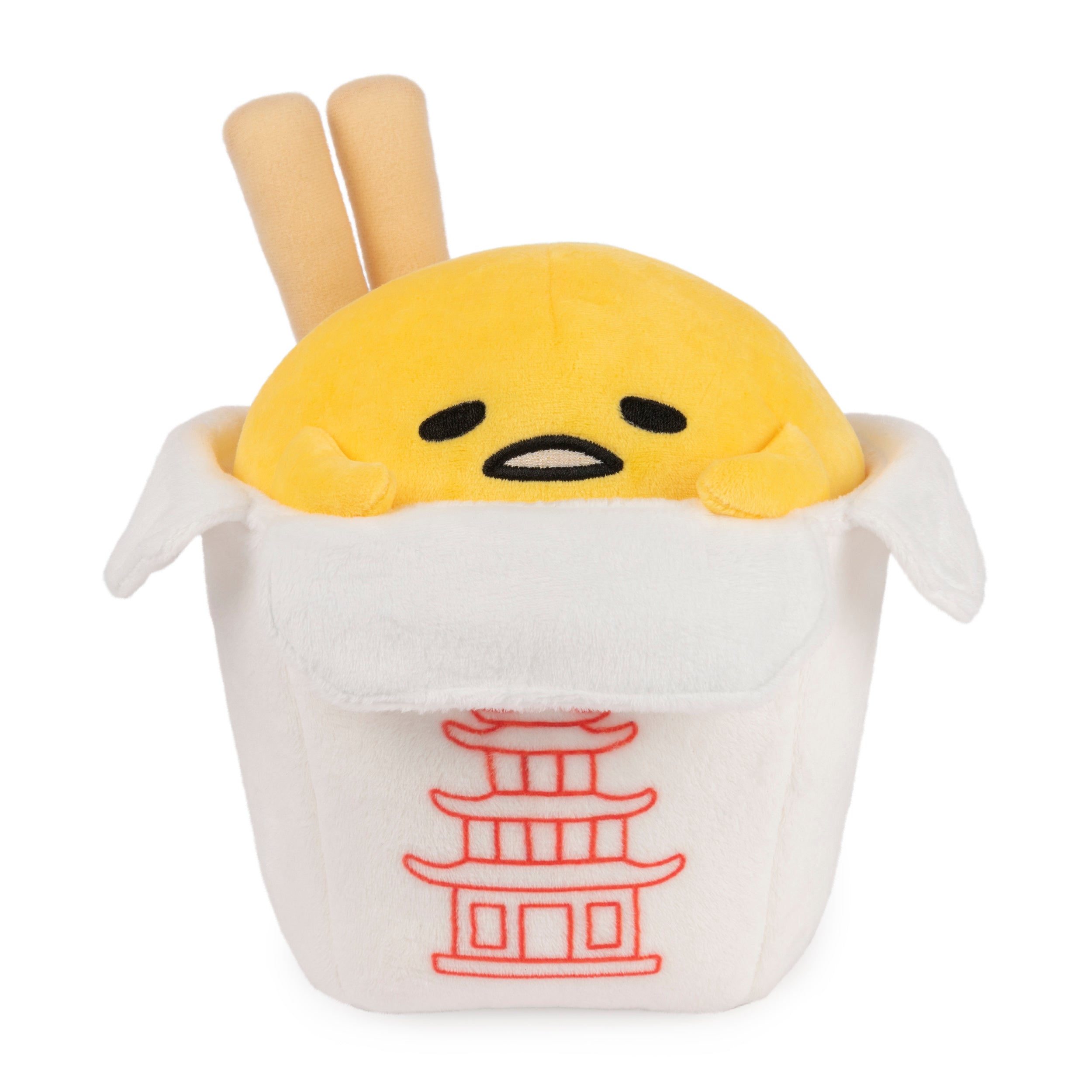GUND Sanrio Gudetama The Lazy Egg Stuffed Animal, Gudetama Takeout Container Plush Toy for Ages 8 and Up, 9.5”