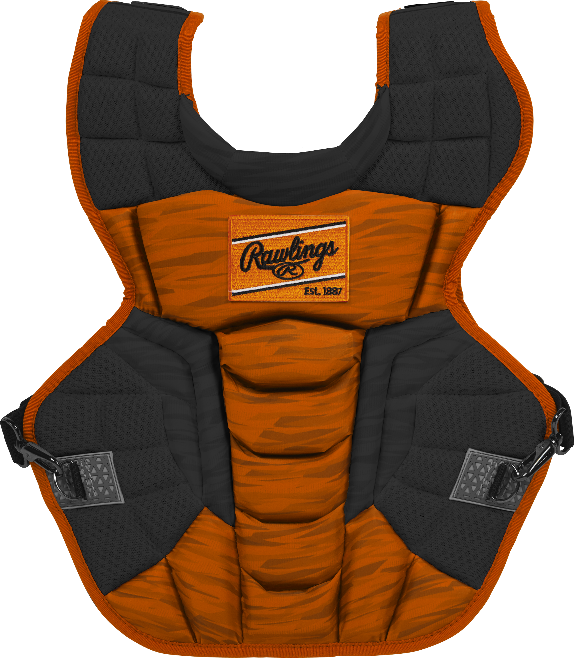 Rawlings Velo 2.0 Intermediate Catchers Chest Protector - Black/Athletic Orange