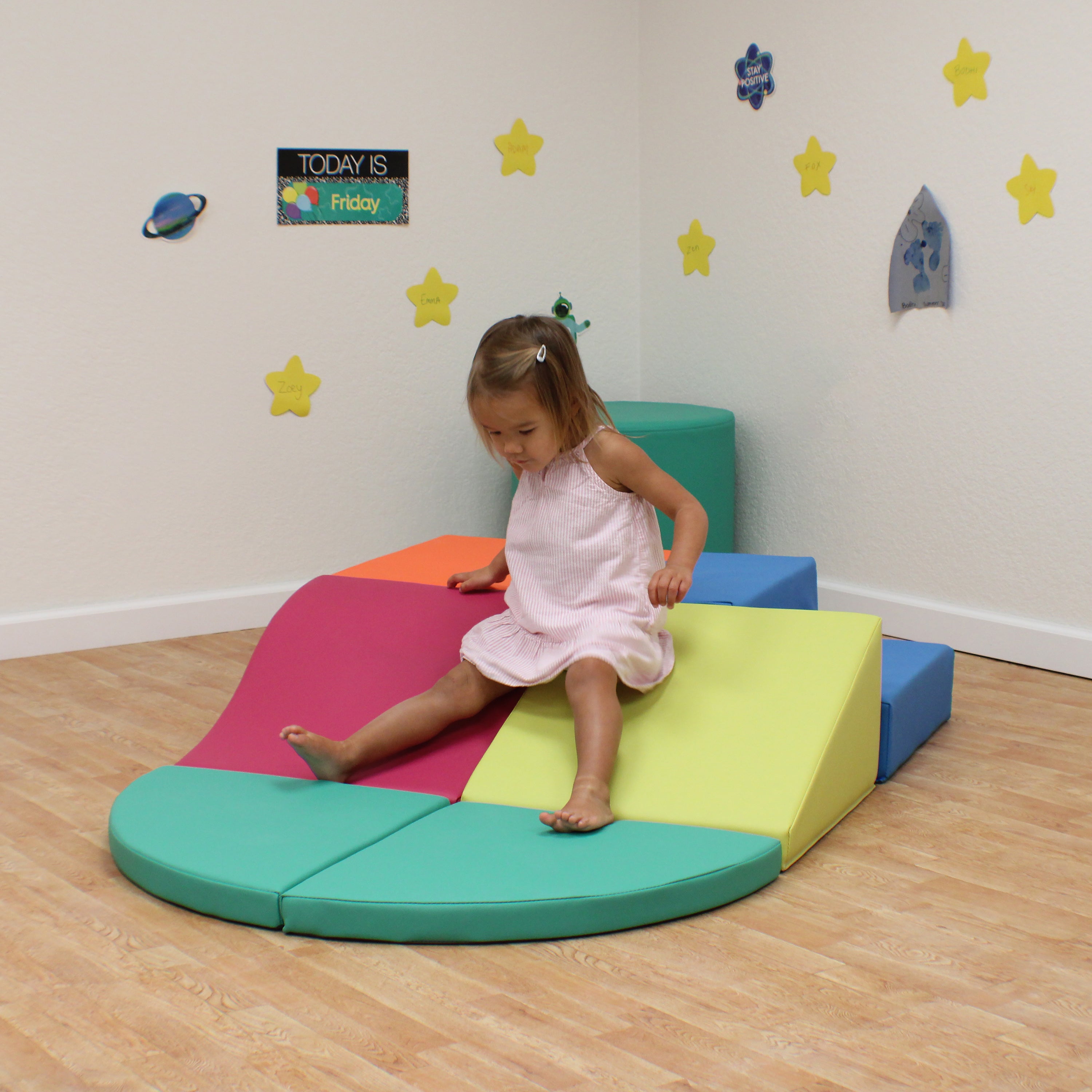 SoftScape Toddler Playtime All Around Climber - Lime/Raspberry