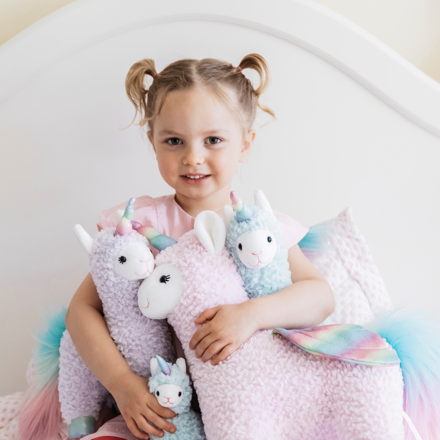 GUND Cotton Candy Llamacorn Plush Toy, Unicorn Stuffed Animal for Ages 1 and Up, Blue/Rainbow, 11”