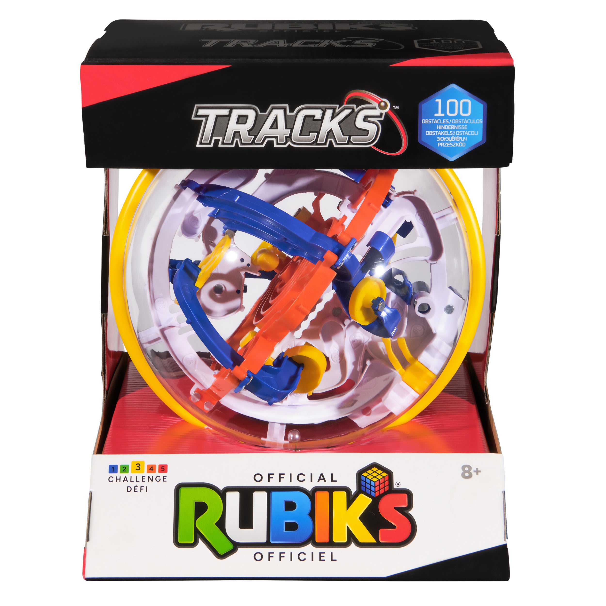 Rubik’s Cube, Rubik’s Tracks 100 3D Gravity Maze & 3D Puzzle Game with 100 Obstacles, Problem-Solving Challenging Brain Teaser Fidget Toy, for Ages 8+
