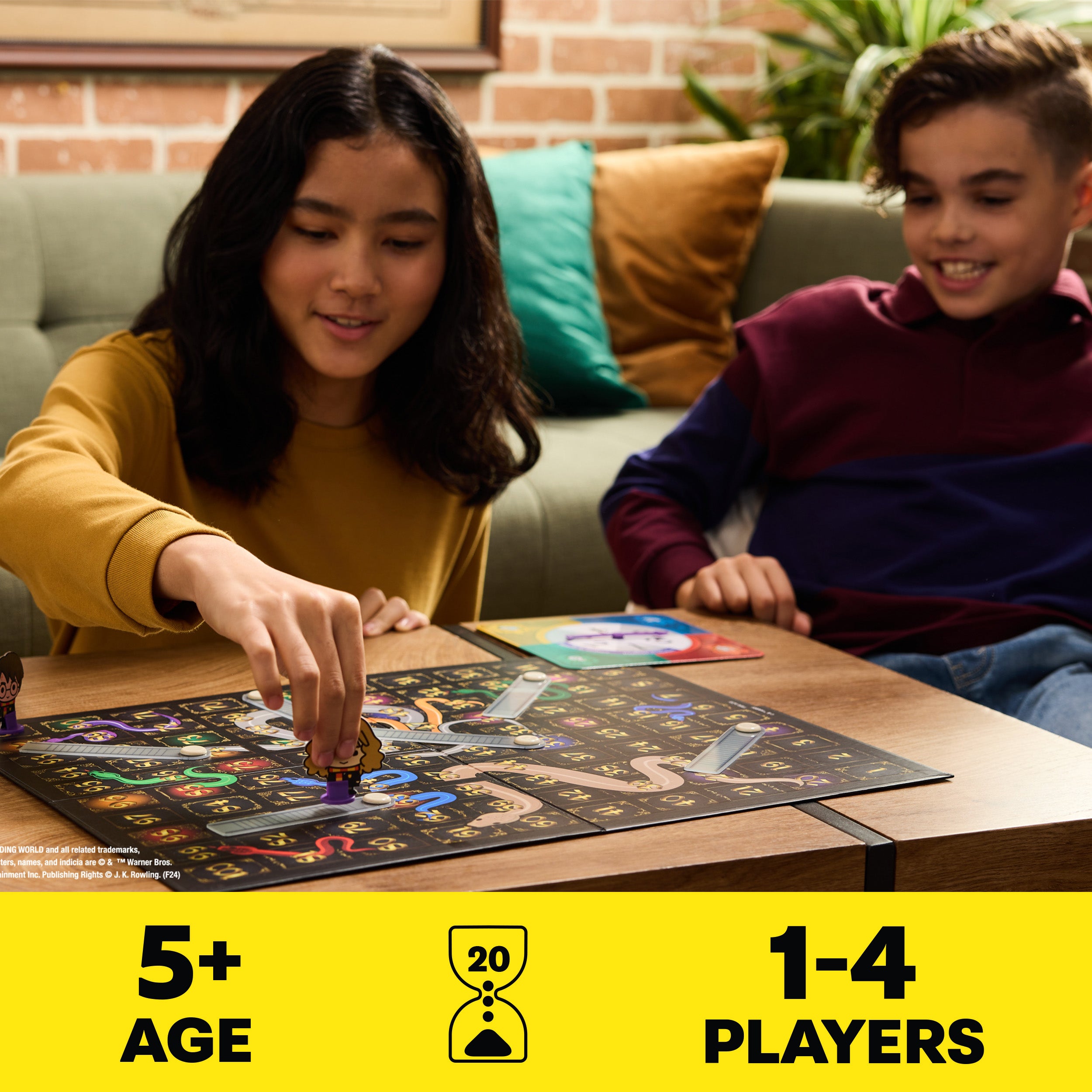 Spin Master Games, Wizarding World of Harry Potter Serpents & Staircases Classic Game, Harry Potter Game for Muggles, for Kids & Family, 1-4 Players, for Ages 5 & Up