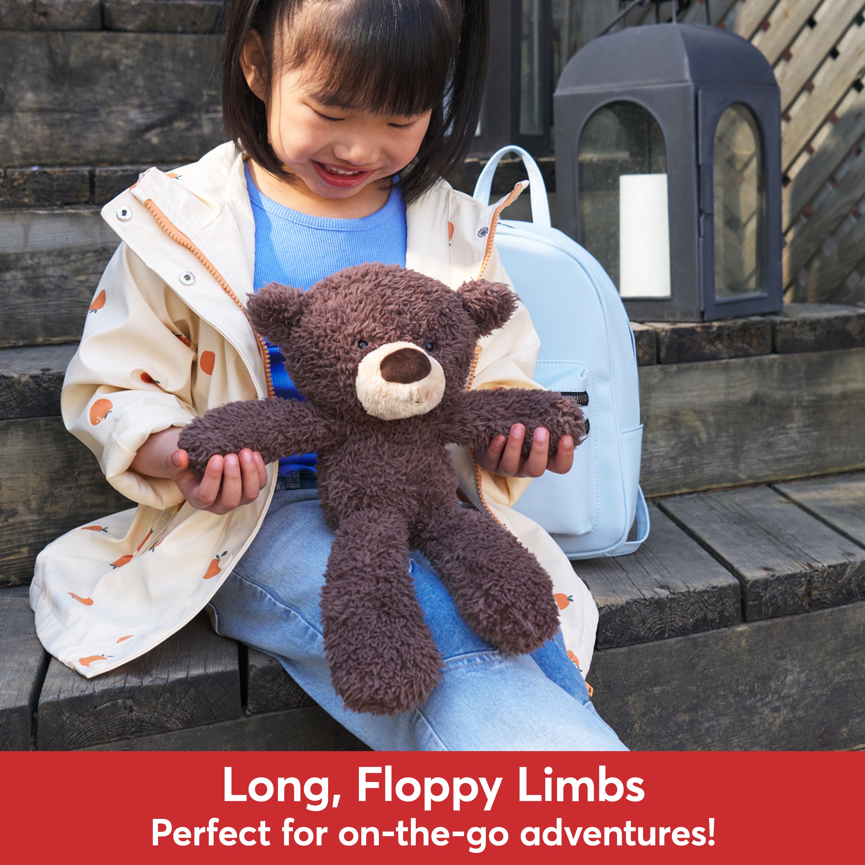 GUND Fuzzy Teddy Bear, Premium Stuffed Animal for Ages 1 and Up, Gray, 13.5”