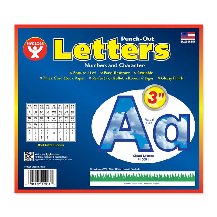 Clouds Punch-Out Letters