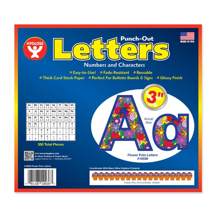 Flower Pots Punch-Out Letters