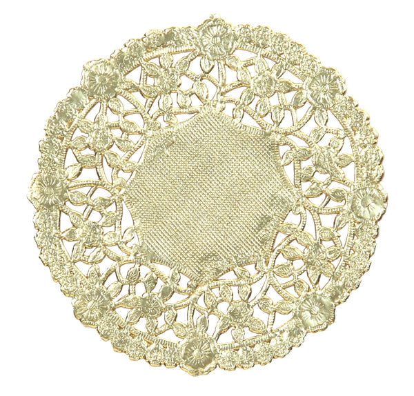 Doilies - Round 12 ct., 4" Gold