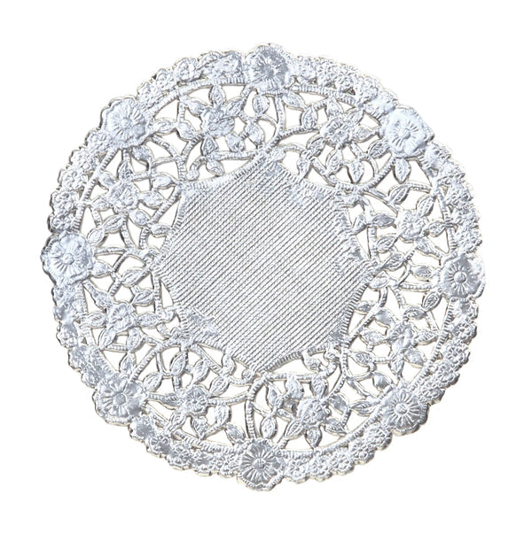 Doilies - Round 12 ct., 4" Silver