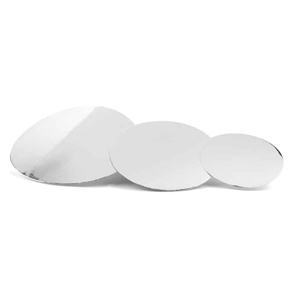 Silver Mirror Board Circles - 25 ct., 4" Circles