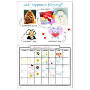 Make Your Own Calendar Book - 8.5"x11", 12 gridded months, 6 Books