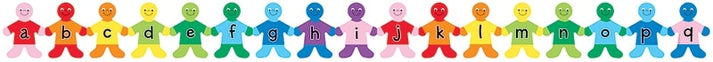 Border - 12 Strips Ea. 3"x36" - Alphabet Kids Lower Case Die-Cut