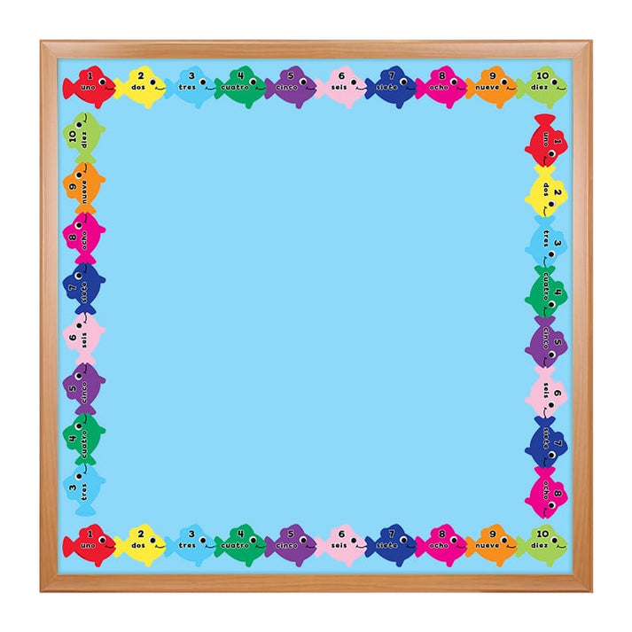 Border - 12 Strips Ea. 3"x36" - Counting In Spanish Fish Die-Cutr