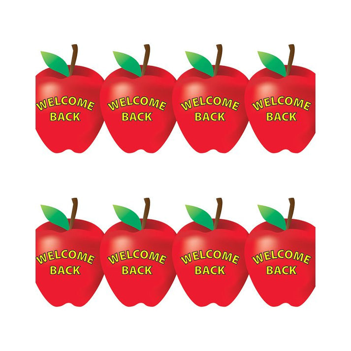 Border - 12 Strips Ea. 3"x36" - Welcome Back Apples Die-Cut