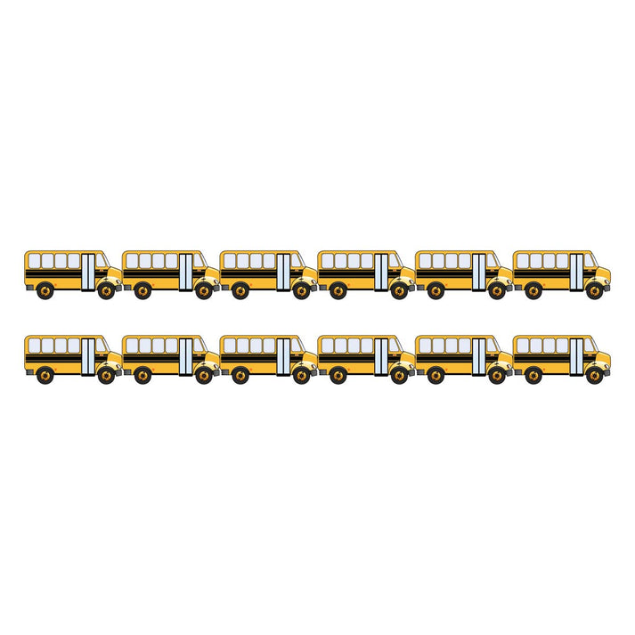 Border - 12 Strips Ea. 3"x36" - School Bus Die-Cut