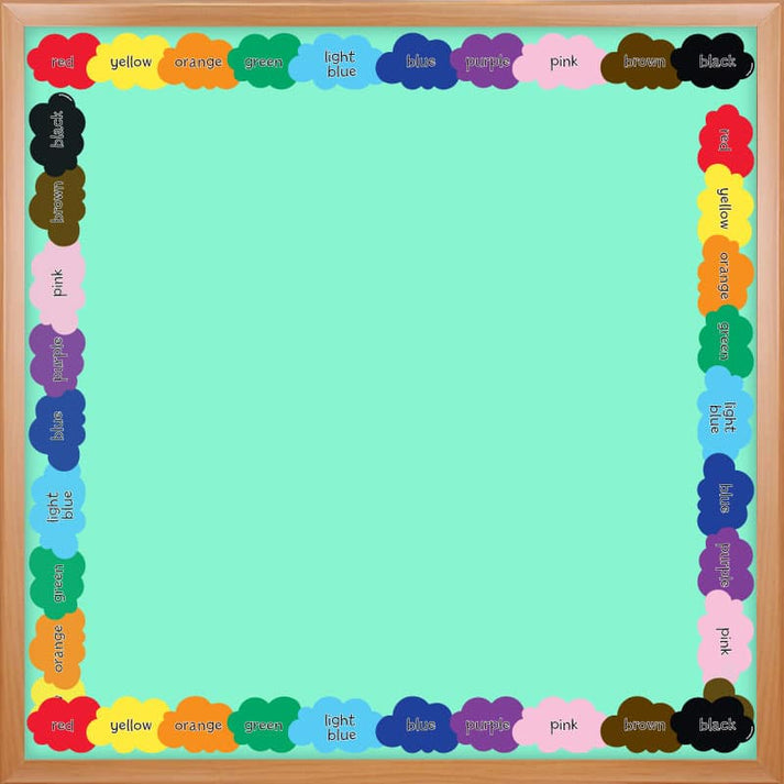 Border - 12 Strips Ea. 3"x36" - Splotches of Color Die-Cut