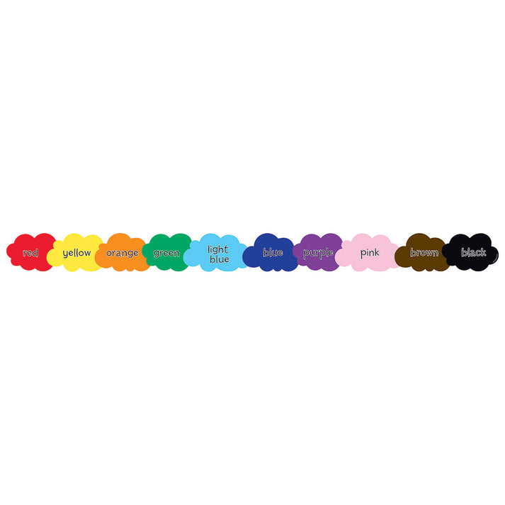 Border - 12 Strips Ea. 3"x36" - Splotches of Color Die-Cut