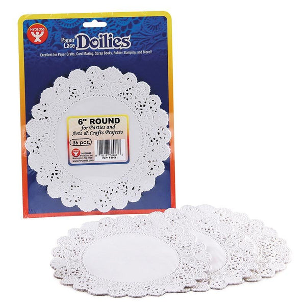 Doilies - Round, 36 ct., 6" White