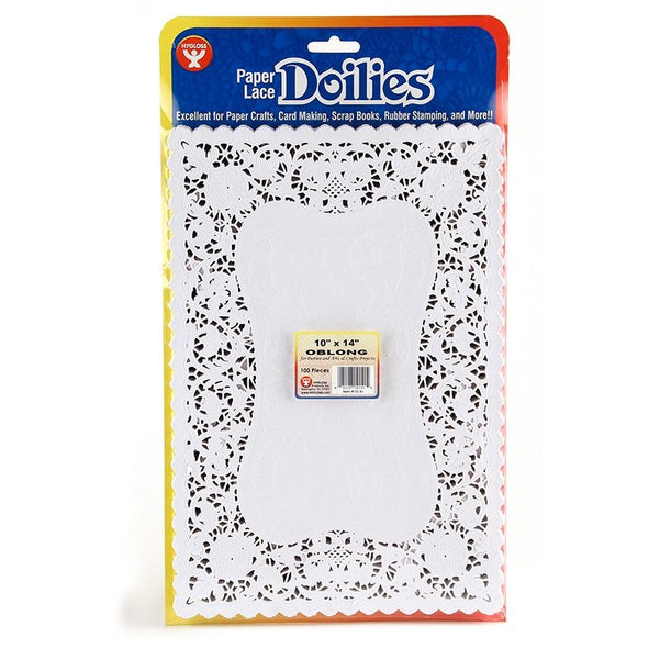 Doilies - Specialty: 100 ct., 10"x14" White Oblong