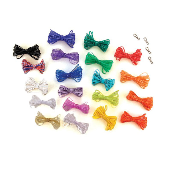 Lanyard Hanks - Translucent, 10 Hanks 5 Hooks, Red