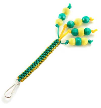 Lanyard Hanks - Translucent, 10 Hanks 5 Hooks, Green