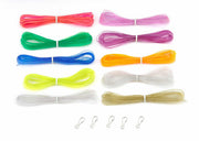 Lanyard Hanks - Translucent, 10 Hanks 5 Hooks, 10 Asst'd