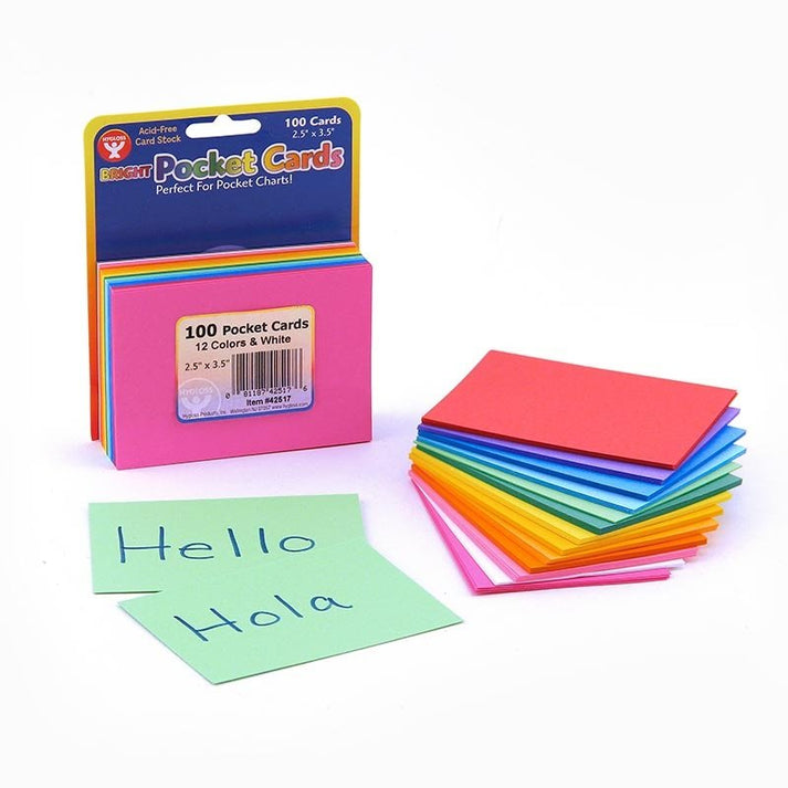 Pocket / Playing Cards, 3"x3", 100 cards - Raspberry