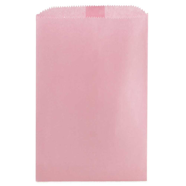 Paper Bags - Pinch Bottom, Pink, 100