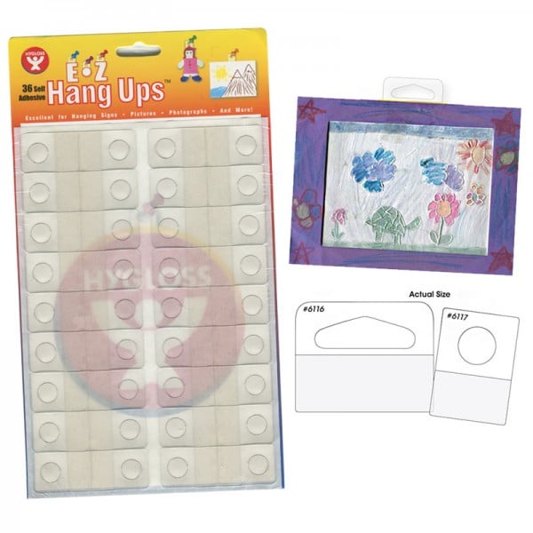 Hang Ups Self Adhesive - 36 tabs/ 1 sht in header bag